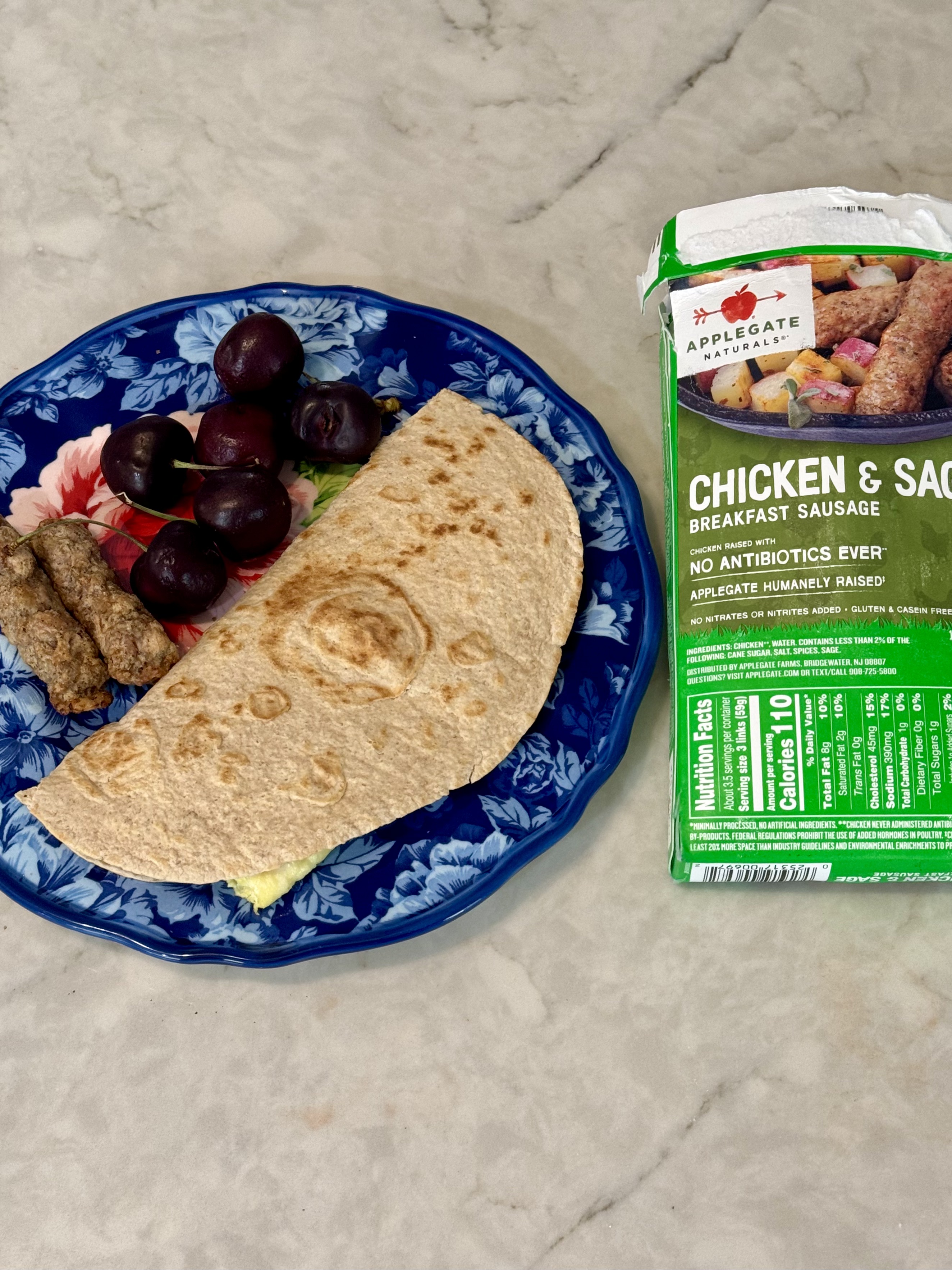 Final plated breakfast