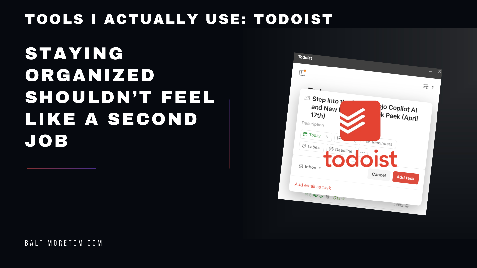 Tools I Actually Use: Todoist